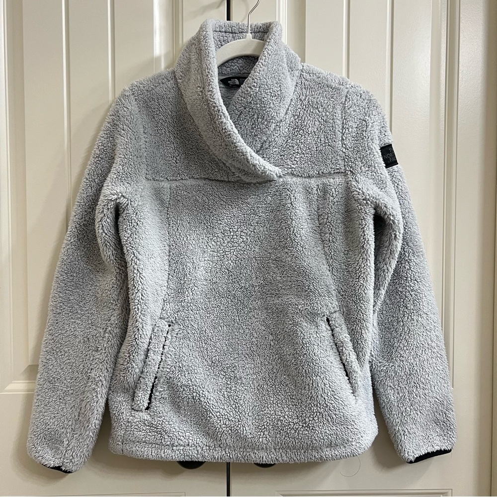 The North Face Light Gray Teddy Jacket